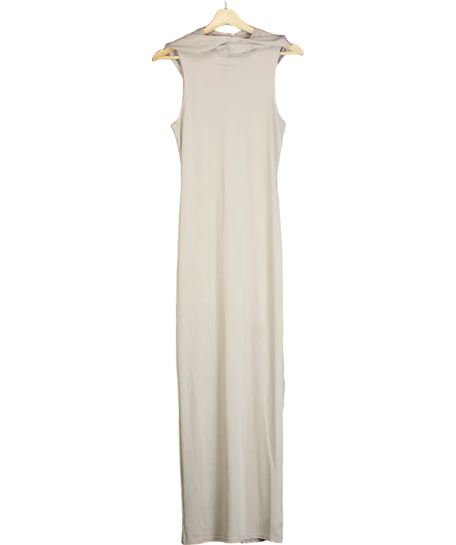 Ego Beige Sleeveless Maxi Dress With Hooded UK S