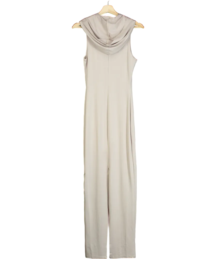 Ego Beige Sleeveless Maxi Dress With Hooded UK S