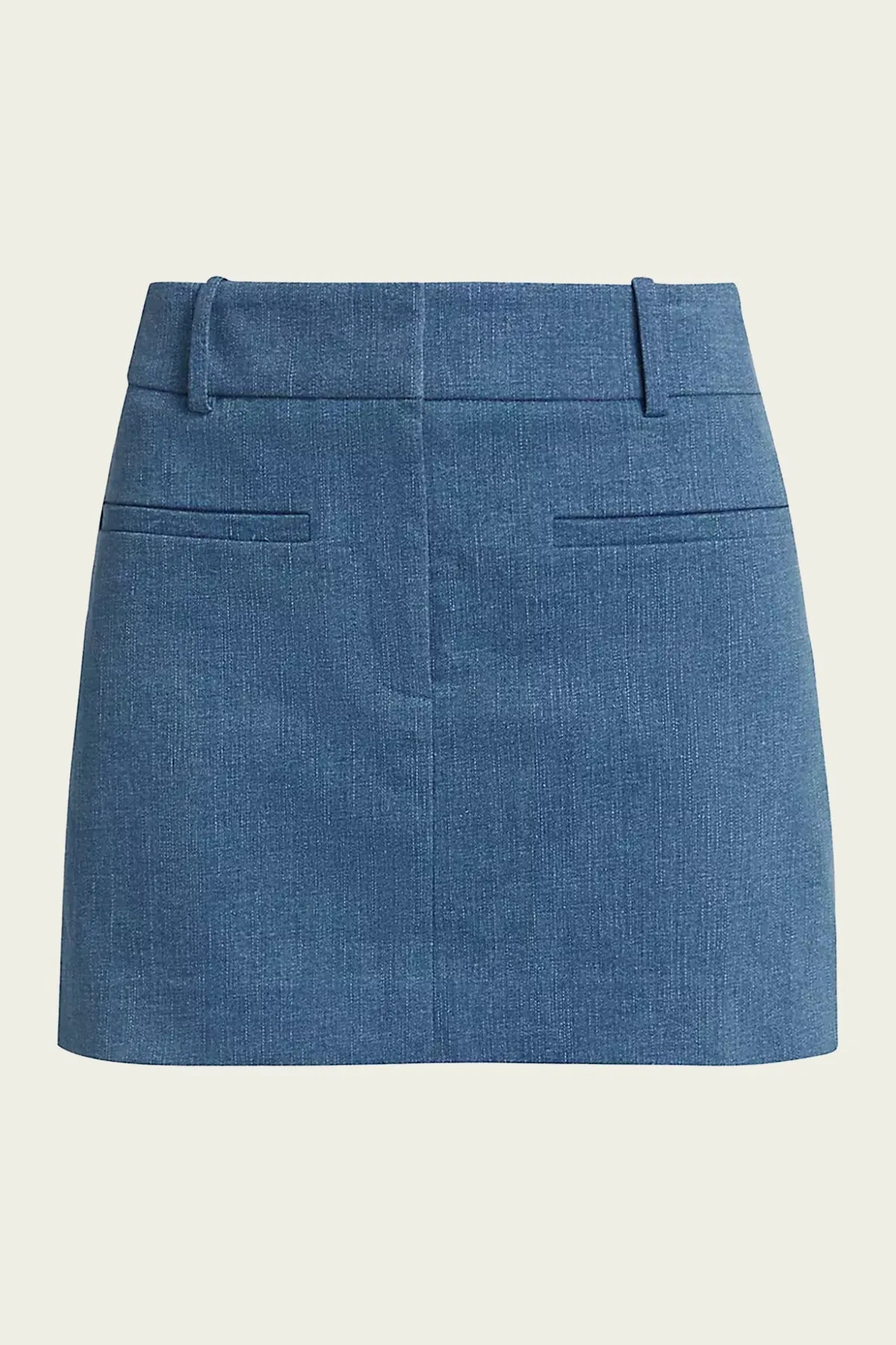 Elara Denim Mini Skirt in Light Cornflower