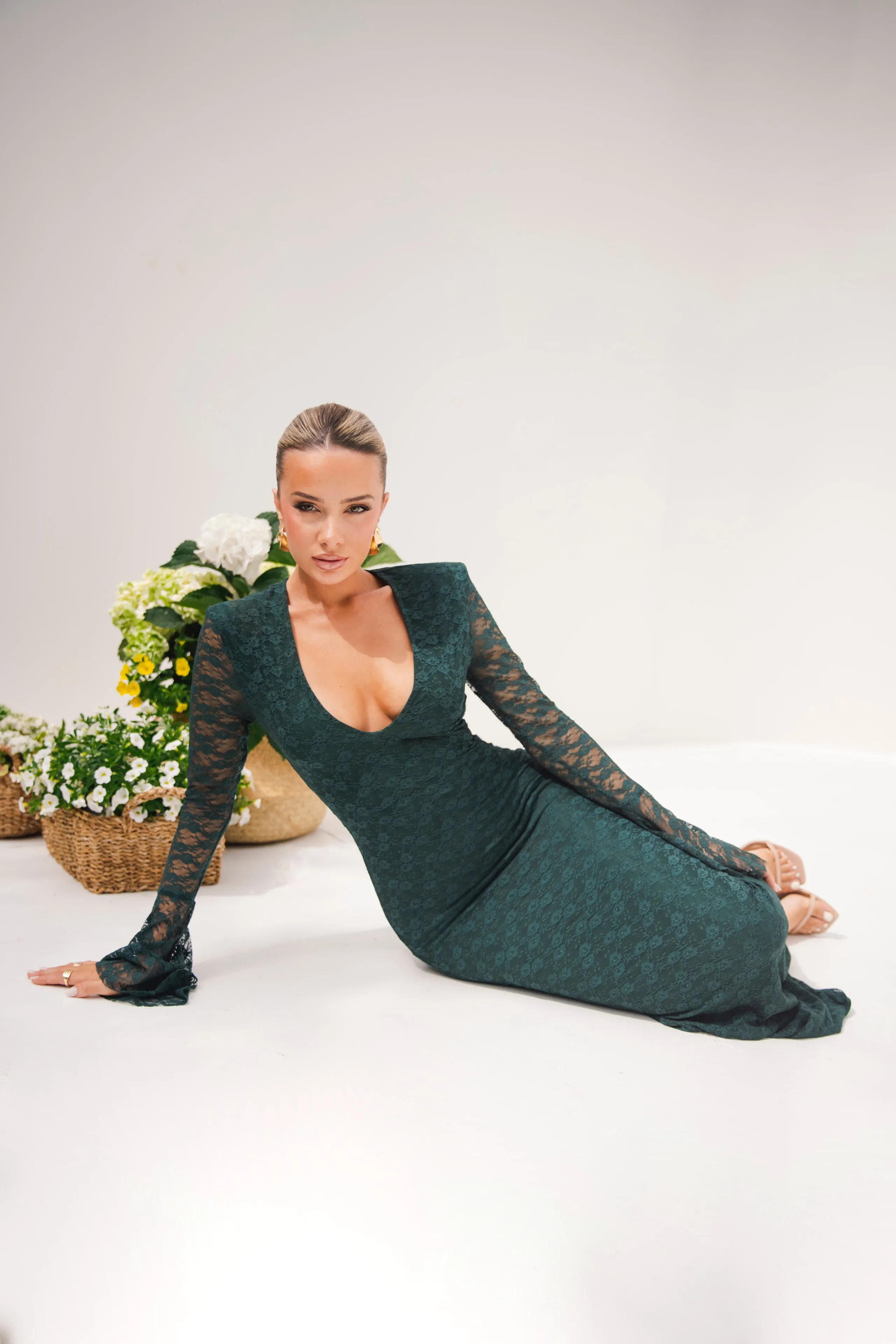 Emmelina Hunter Green Dress