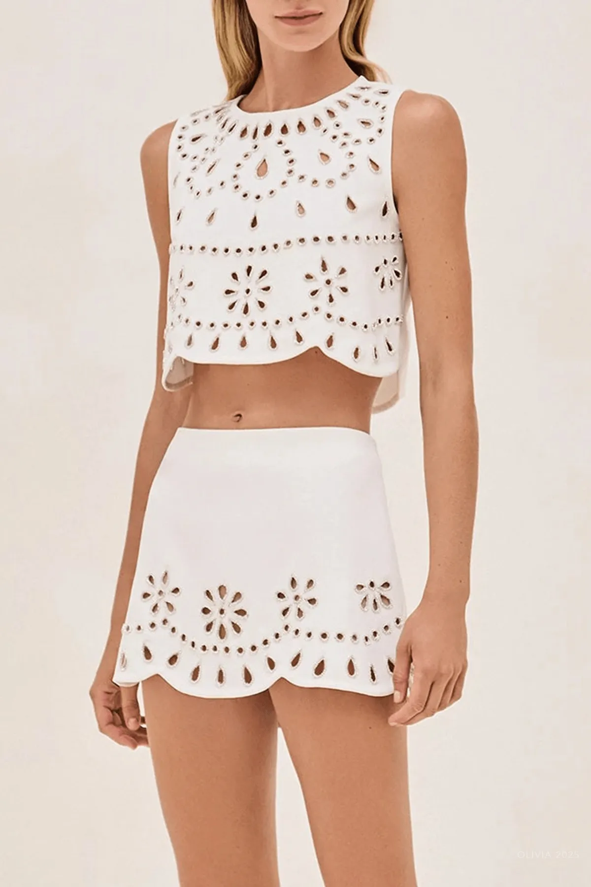 Etra Mini Skirt in White