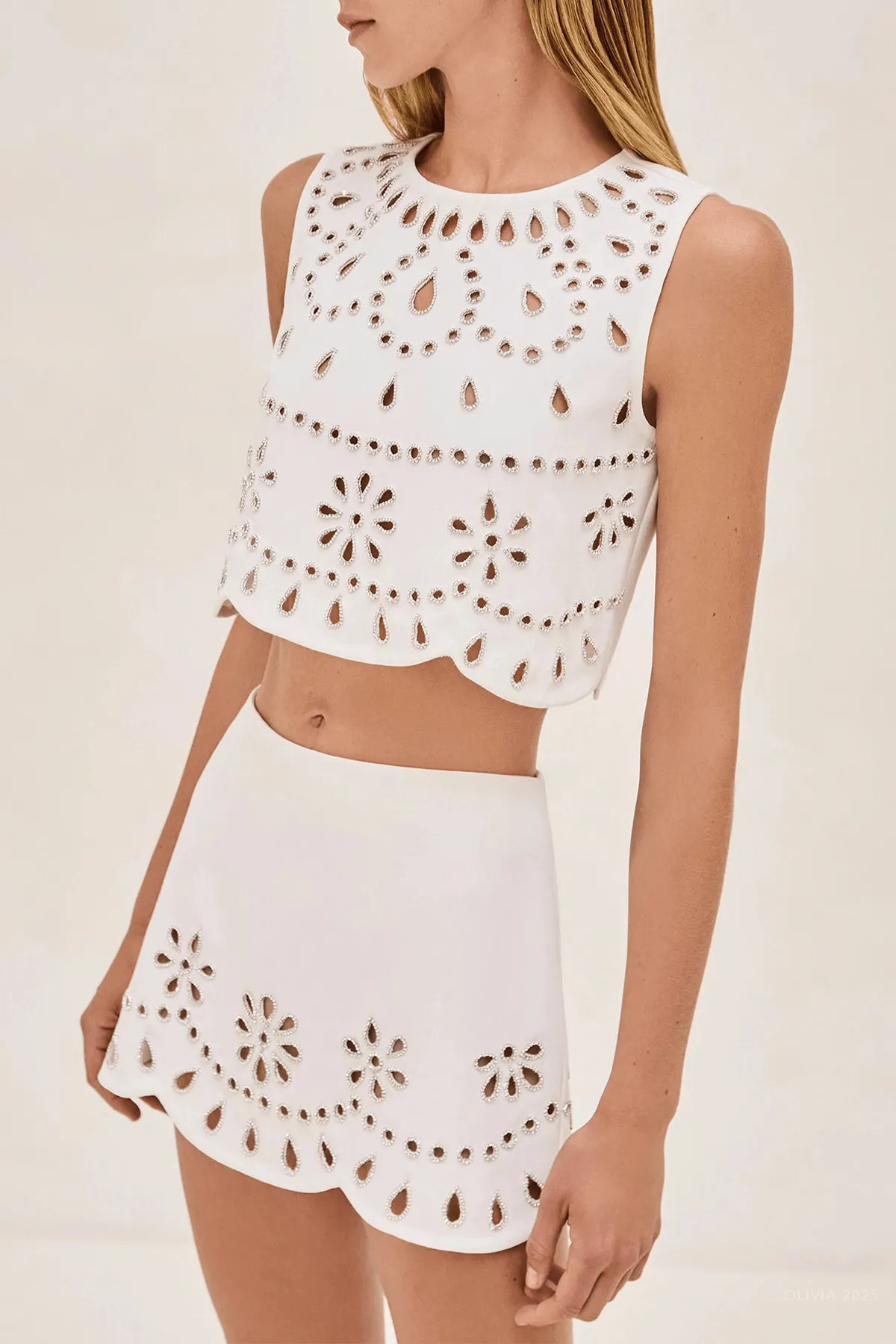Etra Mini Skirt in White
