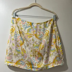 For Love &amp; Lemons AIKO Mini Skirt 🌙✨ Size XL - Retro Swirl Print