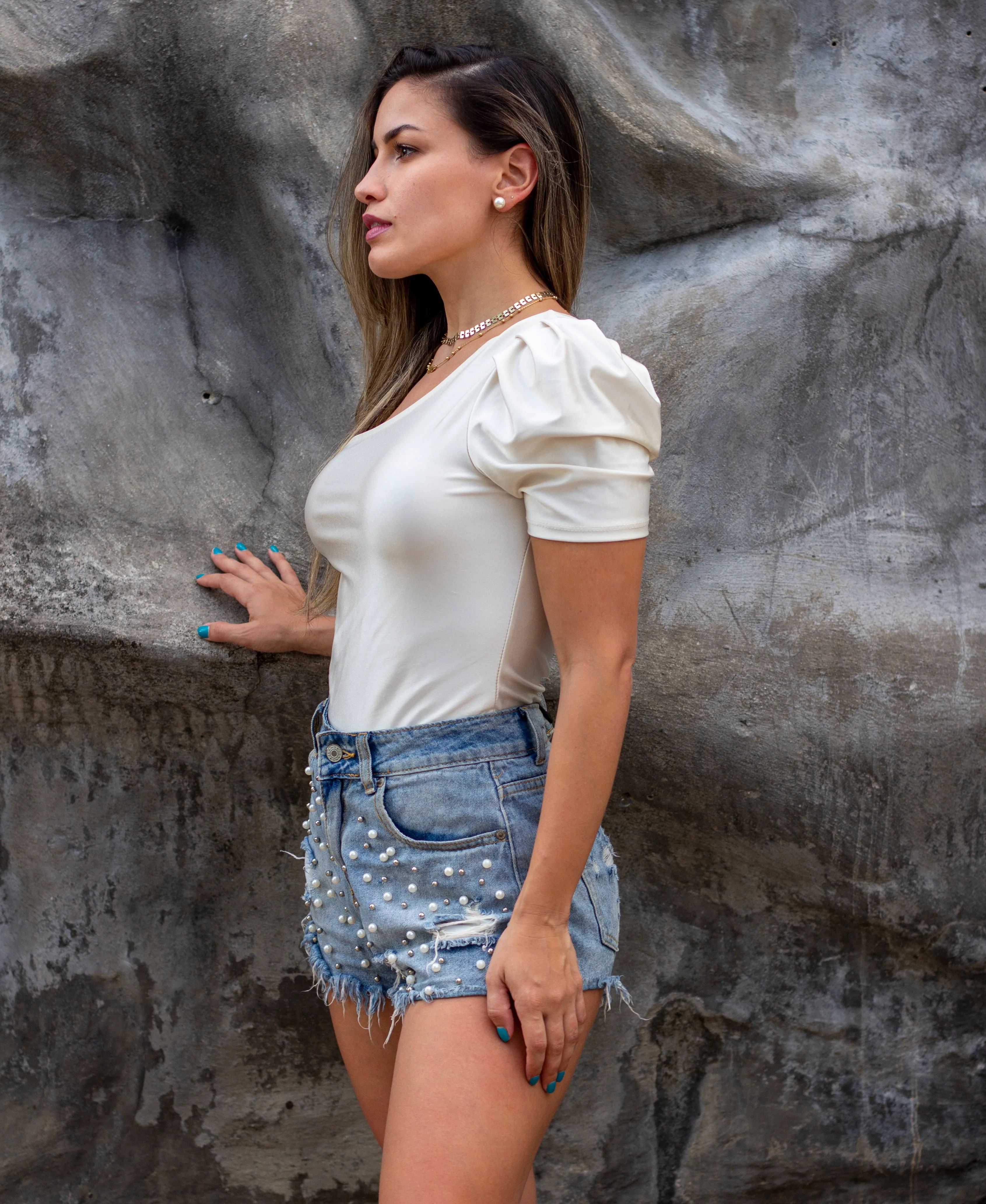 Forever Favorite Satin One-Shoulder Bodysuit