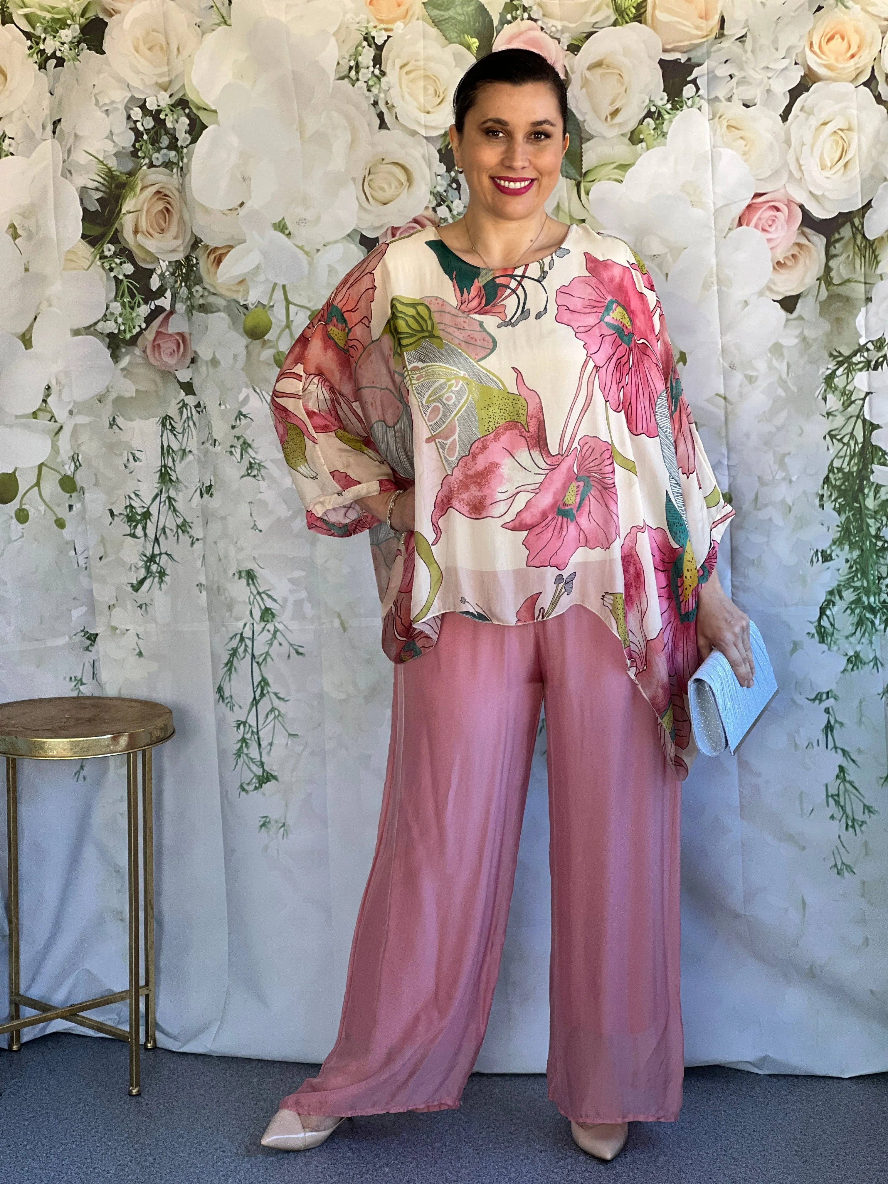 Fort Blush Silk Pants