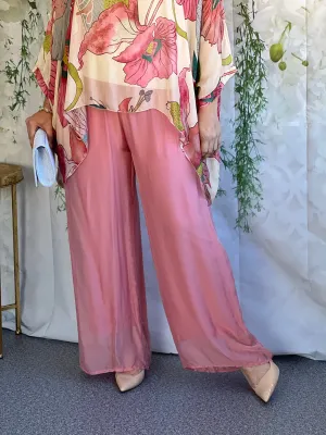 Fort Blush Silk Pants