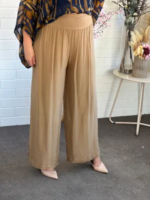 Fort Gold Silk Pants