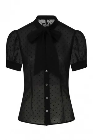 Frilly Sundae Blouse - Black -