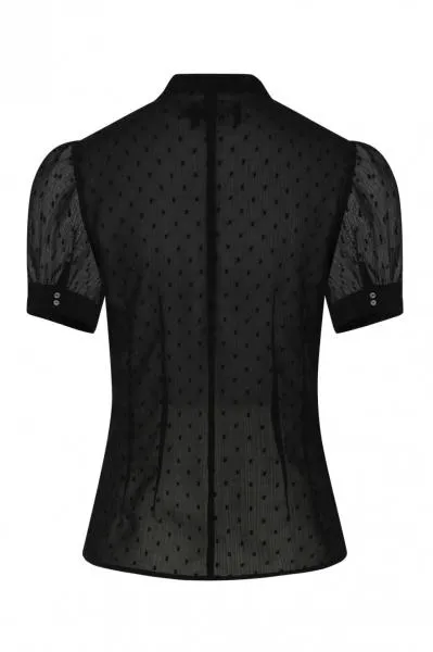 Frilly Sundae Blouse - Black -