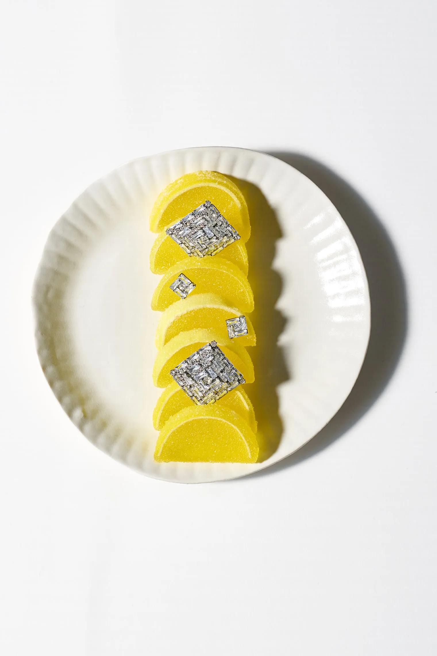Geometric Crystal Baguette Pin Duo