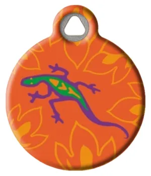 Go Go Gecko Lupine Pattern Pet ID Tag