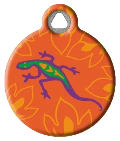 Go Go Gecko Lupine Pattern Pet ID Tag