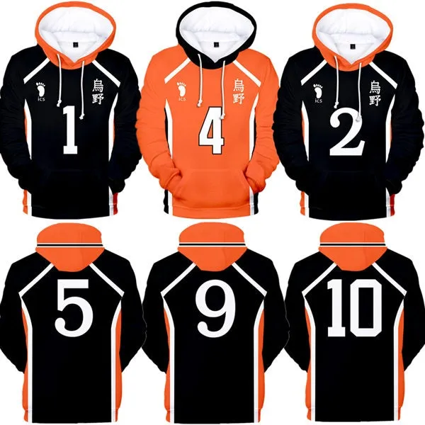 Haikyuu No.9 Kageyama Cosplay Costumes Jersey Hoodie