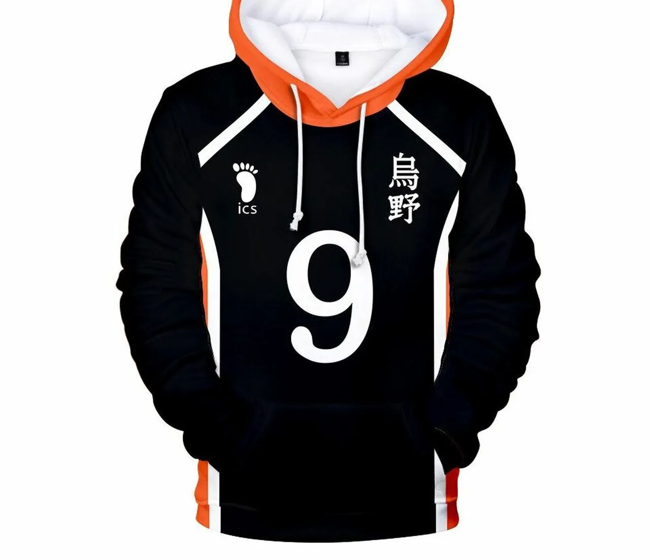 Haikyuu No.9 Kageyama Cosplay Costumes Jersey Hoodie
