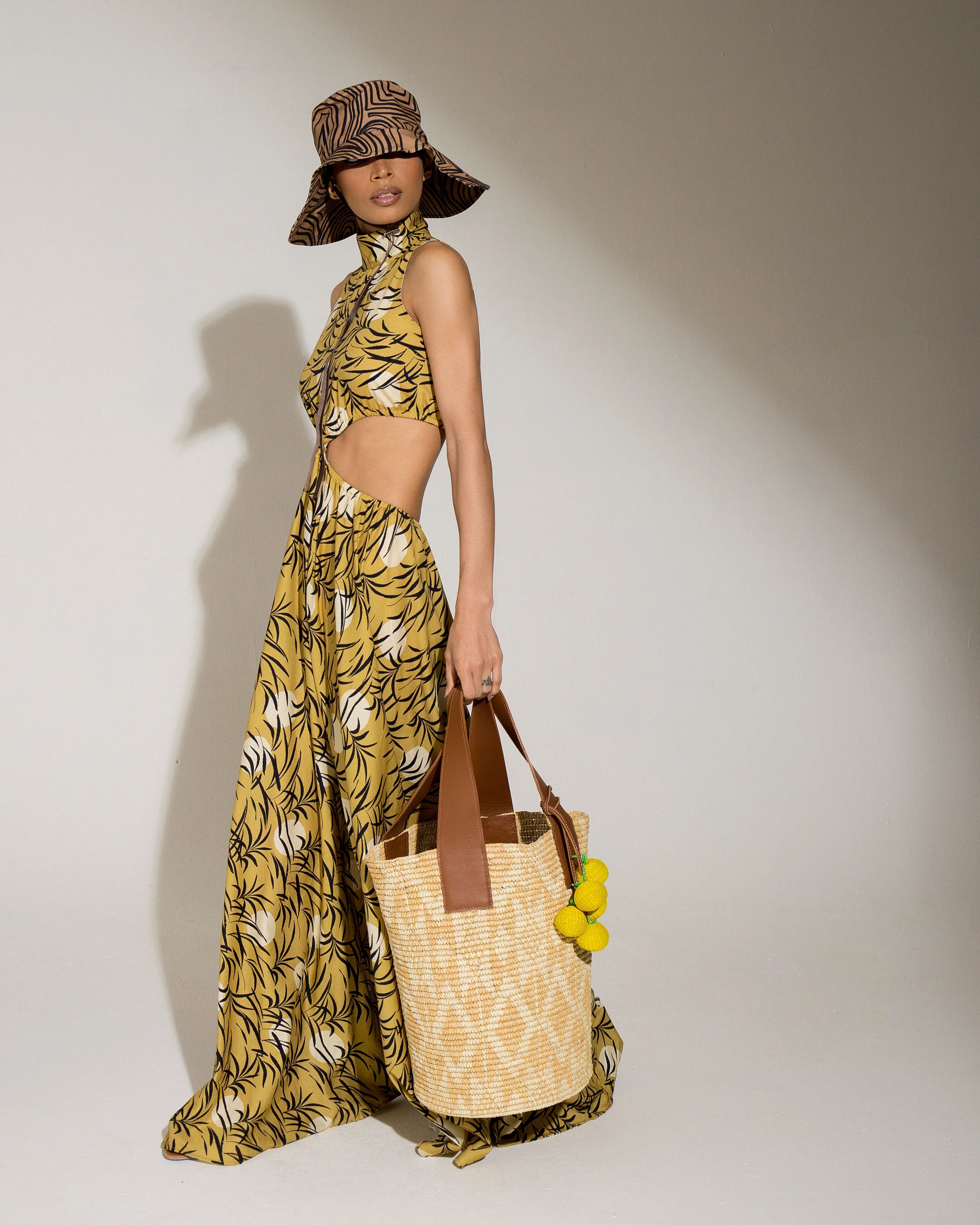 High Neck Cut Out Maxi Dress