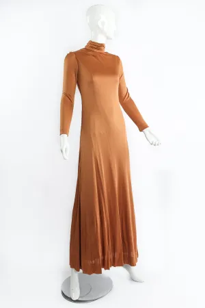 High Neck Silk Jersey Gown