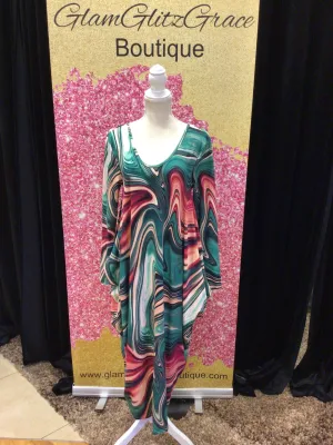 Hunter Green Oversized Maxi Lounge Dress