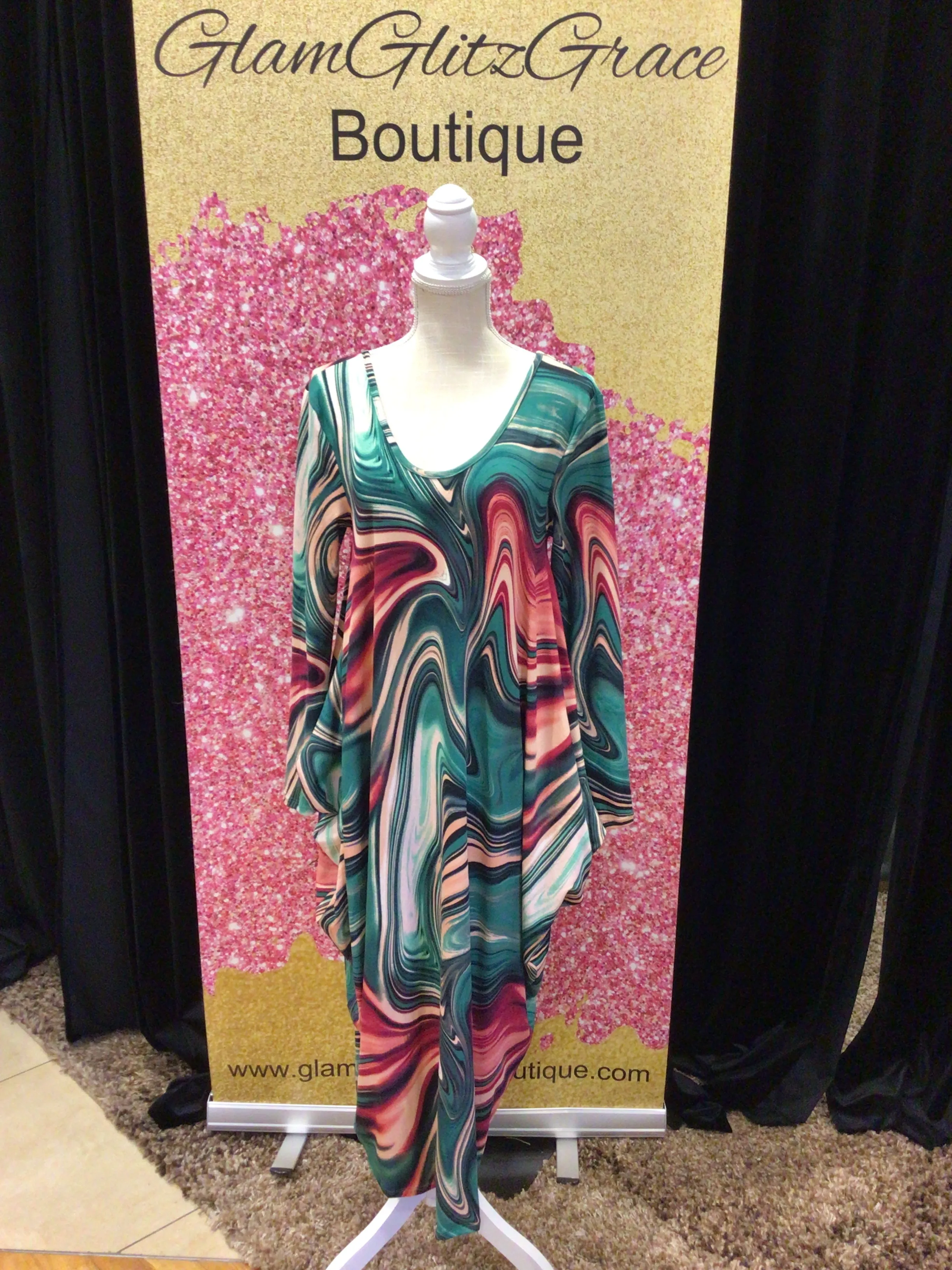Hunter Green Oversized Maxi Lounge Dress
