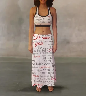 I Love You Maxi Skirt
