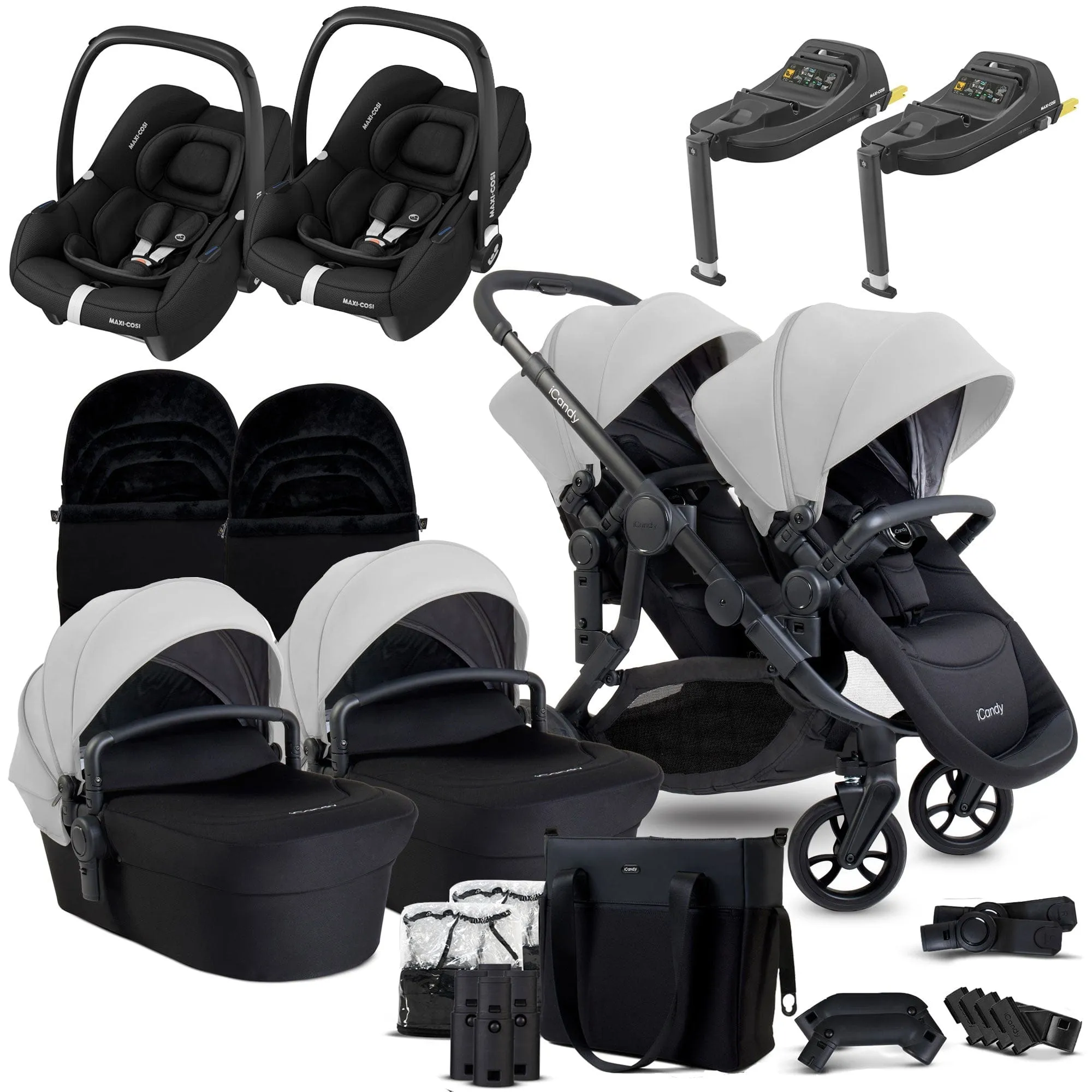 iCandy Orange 4 Twin Maxi-Cosi Travel System in Glacier