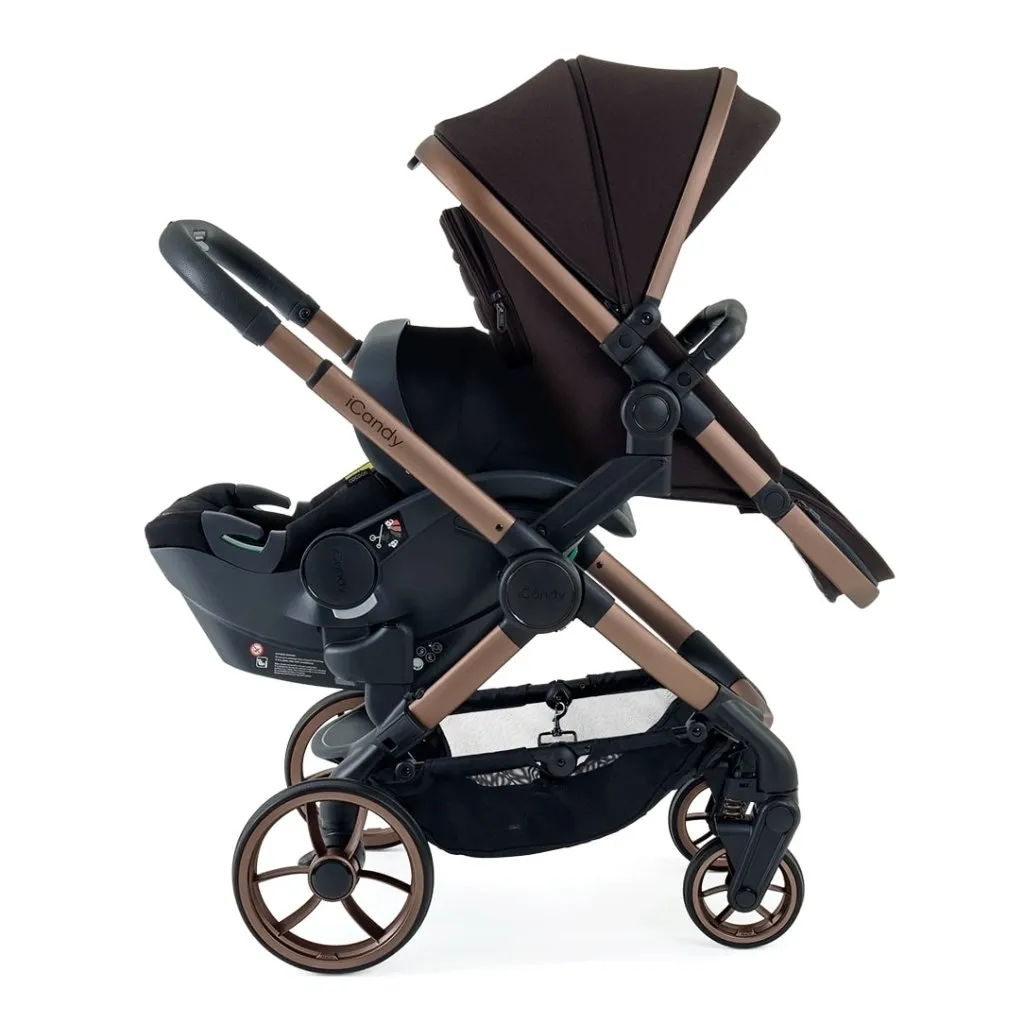 ICANDY Peach 7 Complete Travel System with Maxi Cosi Pebble 360 Pro2 Car Seat - Pecan (Special Edition)