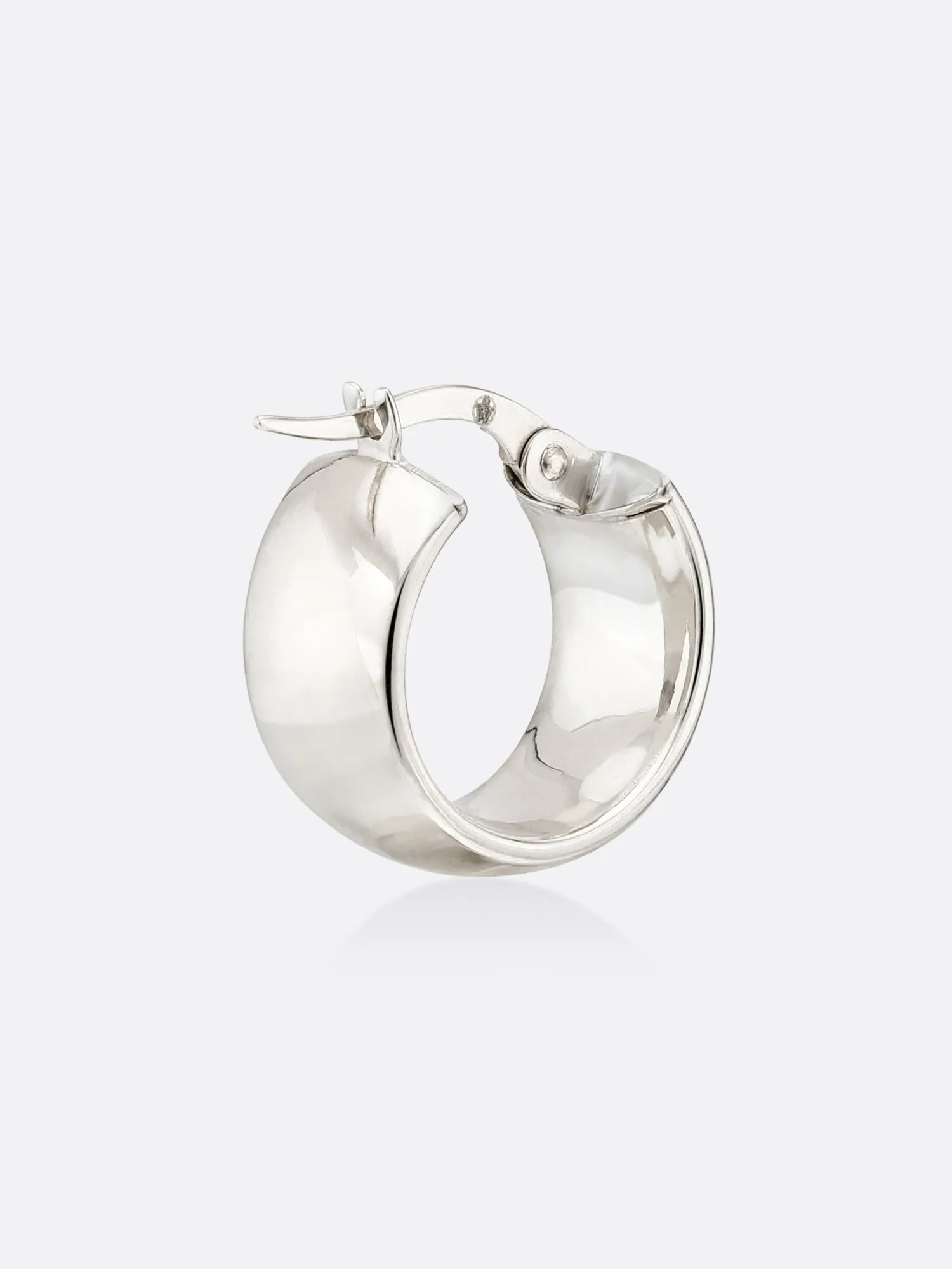 Icons White Gold Mini Hoop Earrings