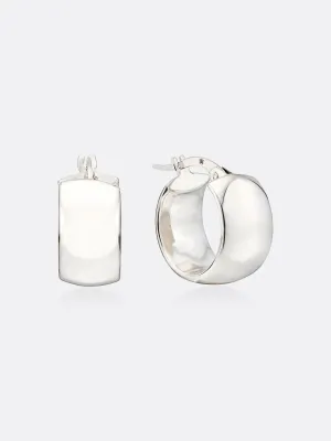 Icons White Gold Mini Hoop Earrings