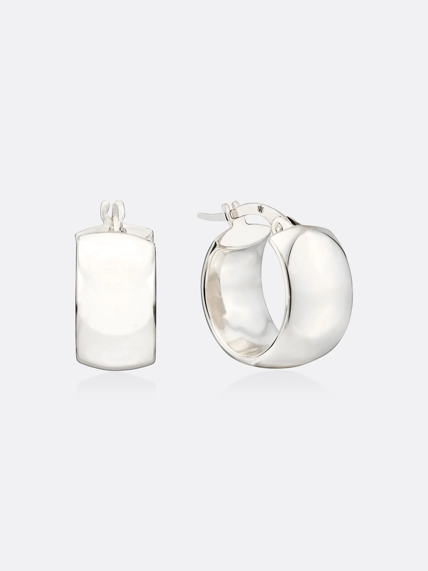 Icons White Gold Mini Hoop Earrings