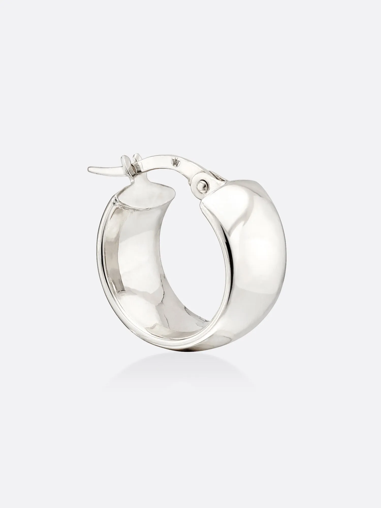 Icons White Gold Mini Hoop Earrings