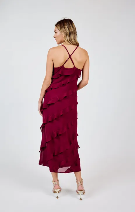 INVITED RUFFLE DRESS