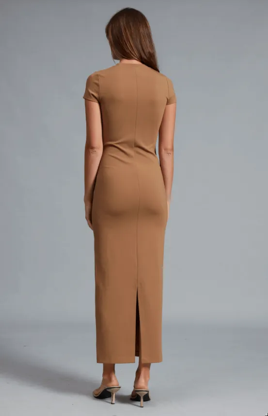 Irina Ponte Maxi dress in Khaki