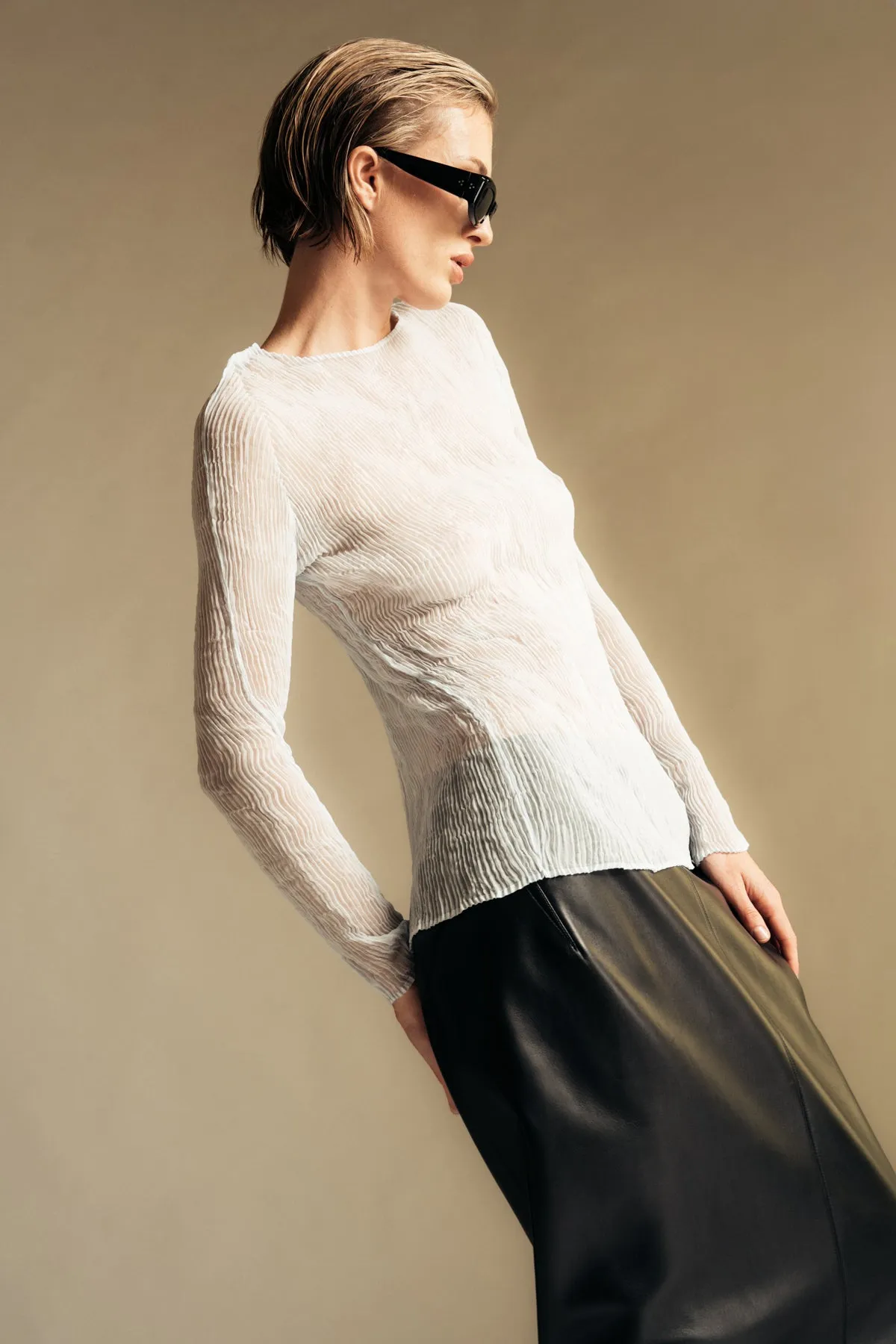 ISSEY MIYAKE | CHIFFON TWIST JANUARY TOP