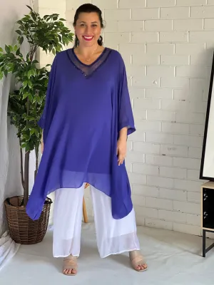 Jenna Violet Chiffon Kaftan