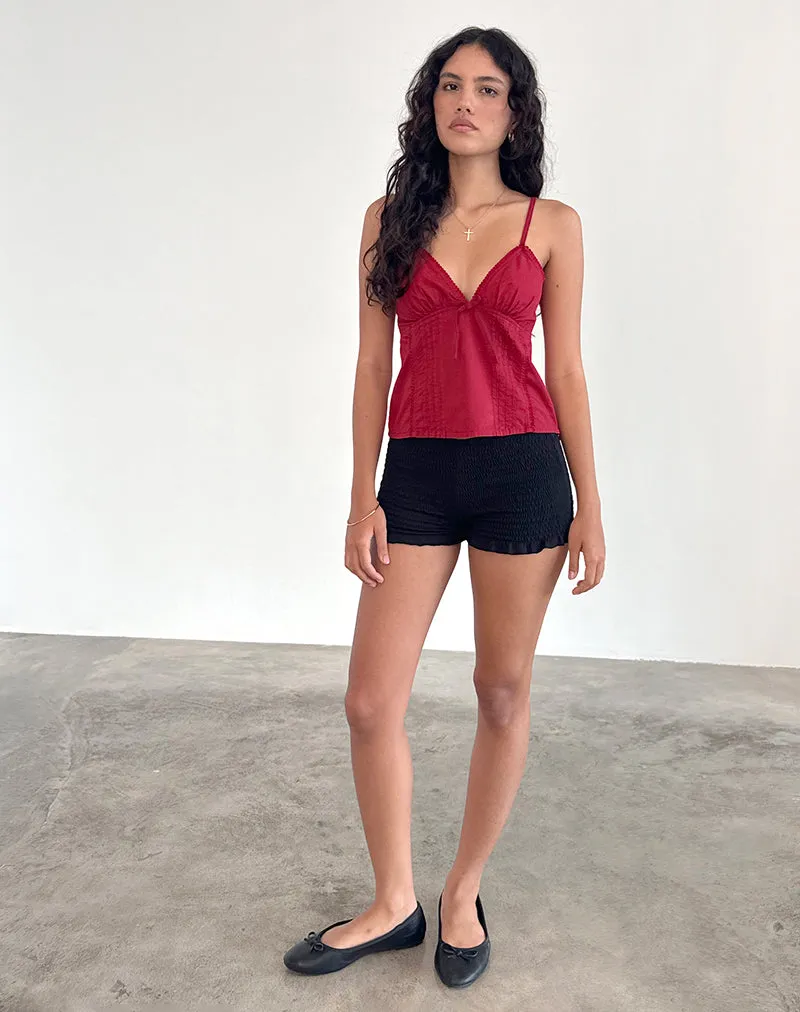 Jepuni Cami Top in Adrenaline Red
