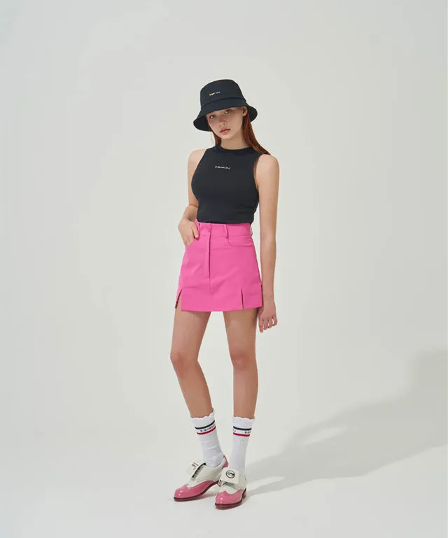 KANDINI Slit Mini Skirt - Pink