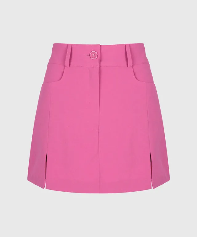 KANDINI Slit Mini Skirt - Pink