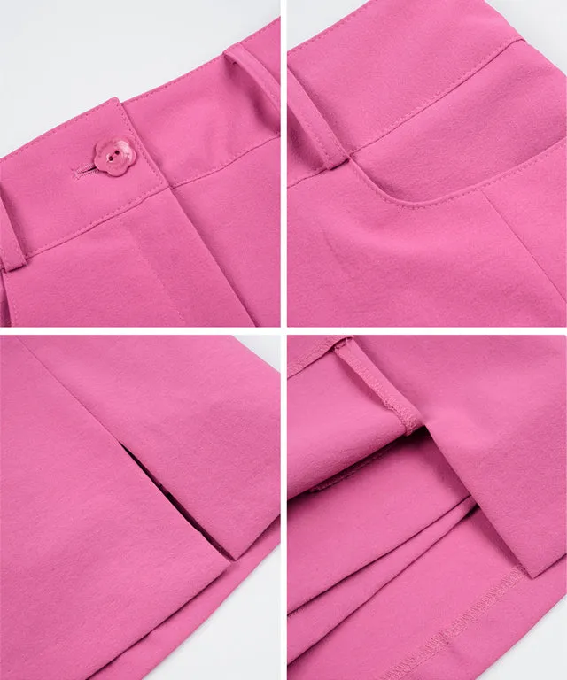 KANDINI Slit Mini Skirt - Pink