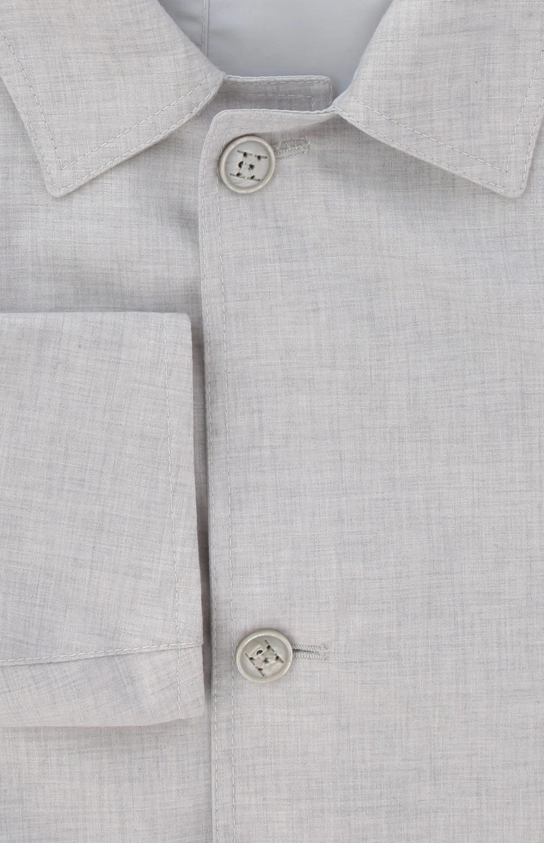 Kiton Light Gray Raincoat