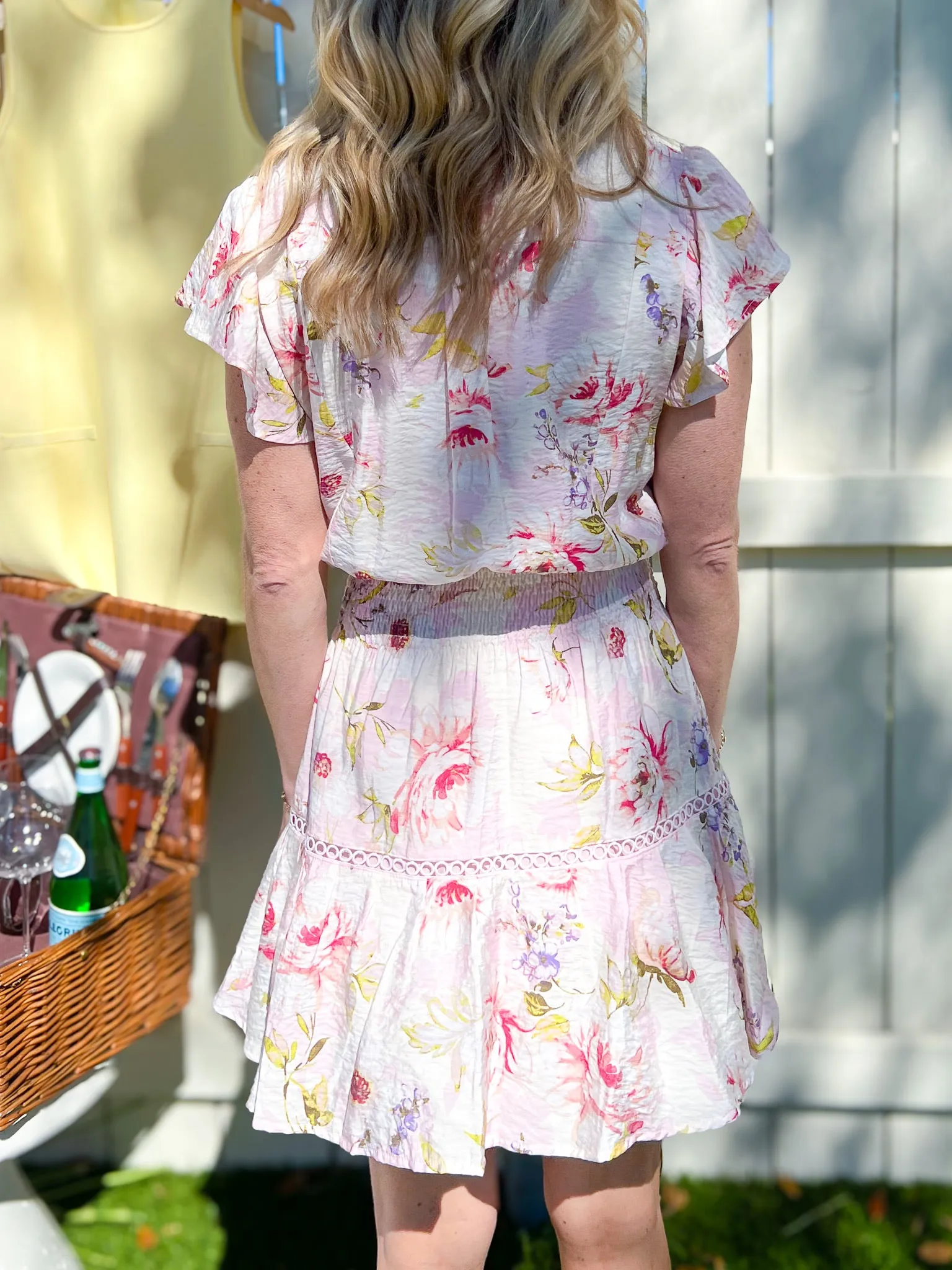Lace Belted Mini Dress
