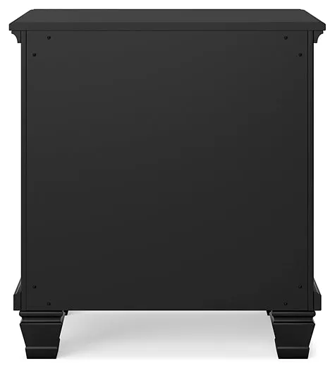 Lanolee California King Panel Bed with Mirrored Dresser, Chest and 2 Nightstands