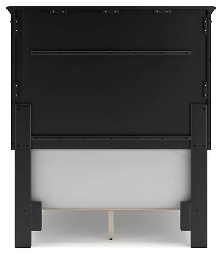 Lanolee Twin Panel Bed with Mirrored Dresser and 2 Nightstands