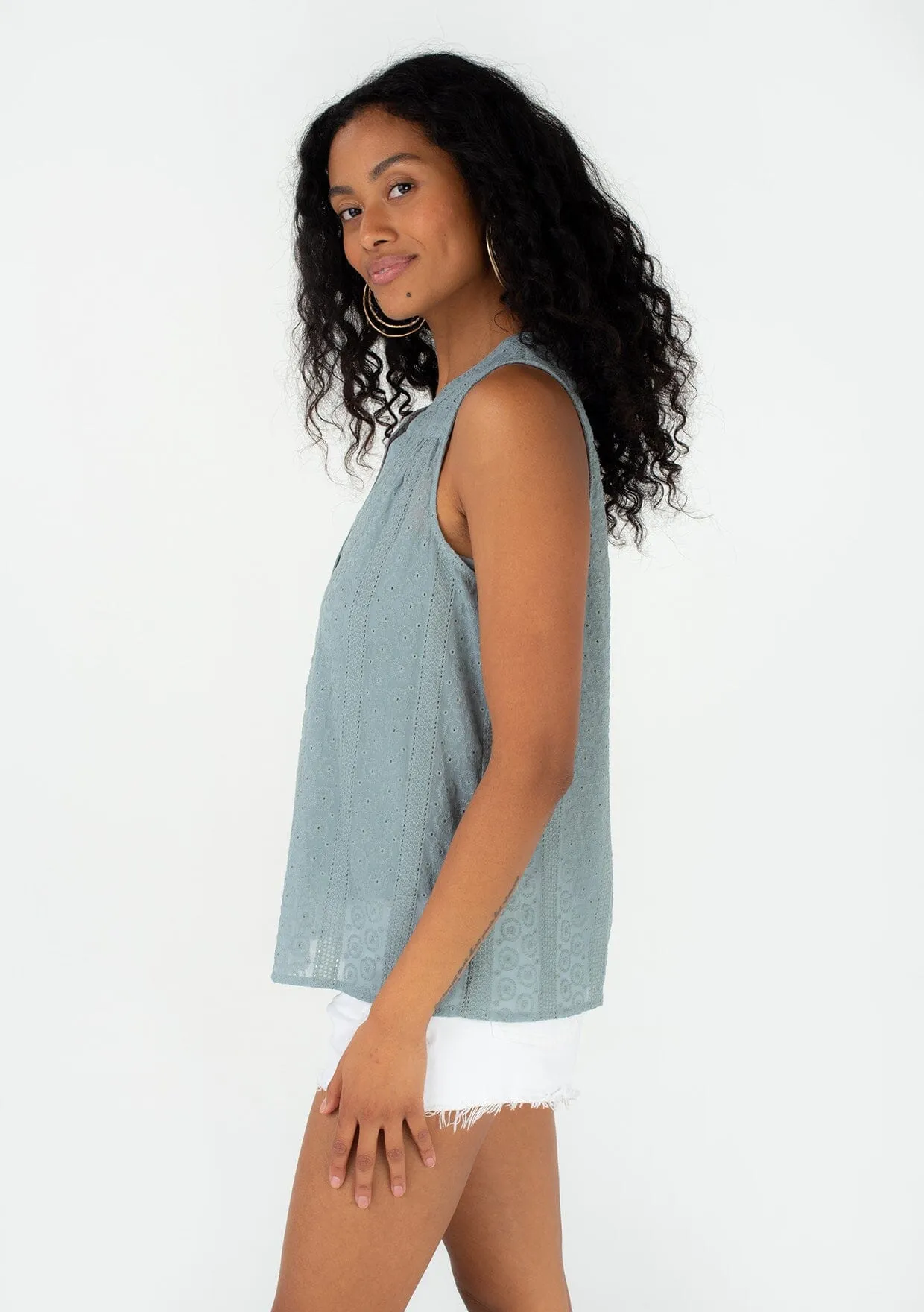 Last Chance Eyelet Tank Top
