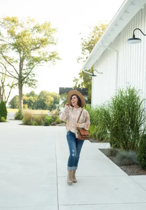 Let's Have Brunch Printed Chiffon Blouse