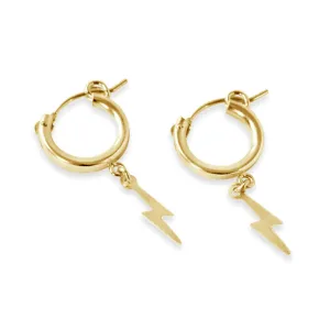 Lightning Bolt Hoop Earrings, As Seen on Lala Kent