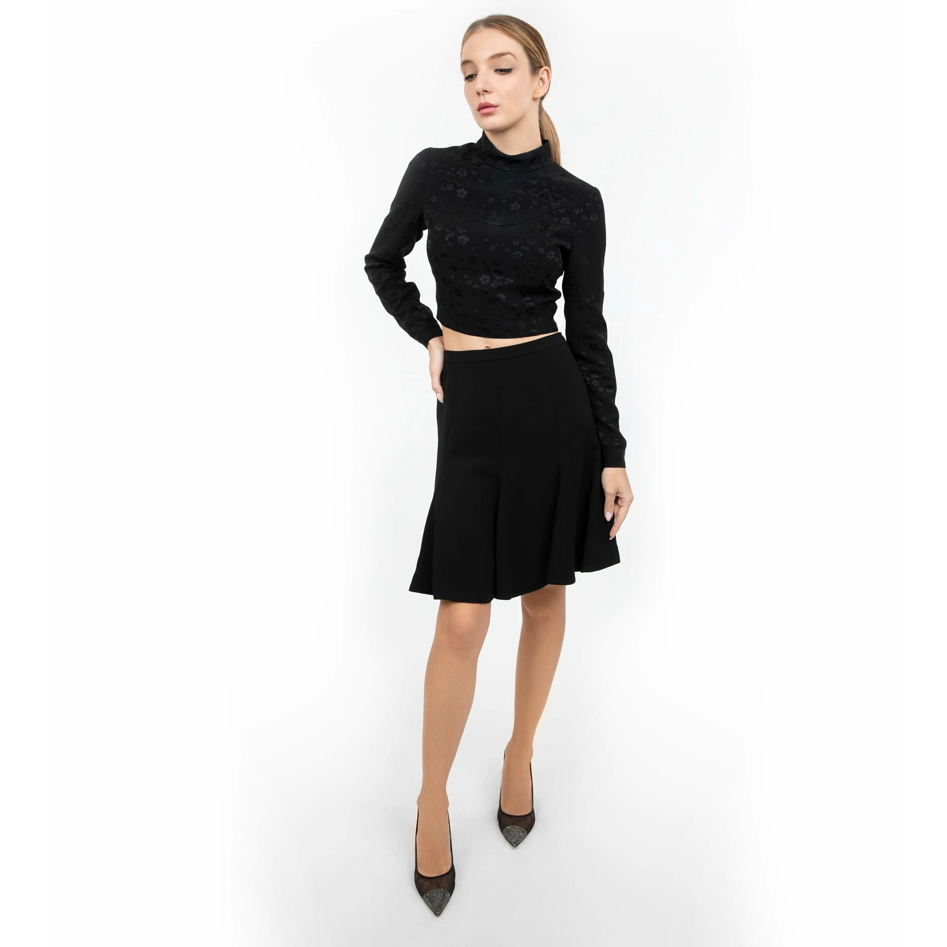 Lima Flared short skirt