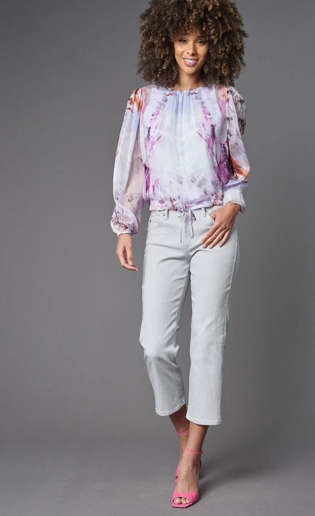 Lola & Sophie Painted Flower Top