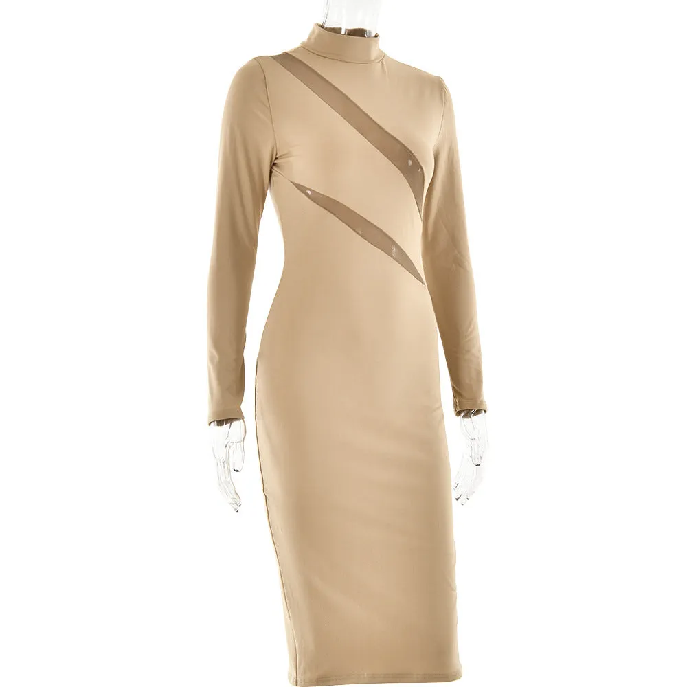 Long Sleeve Stitching Dress