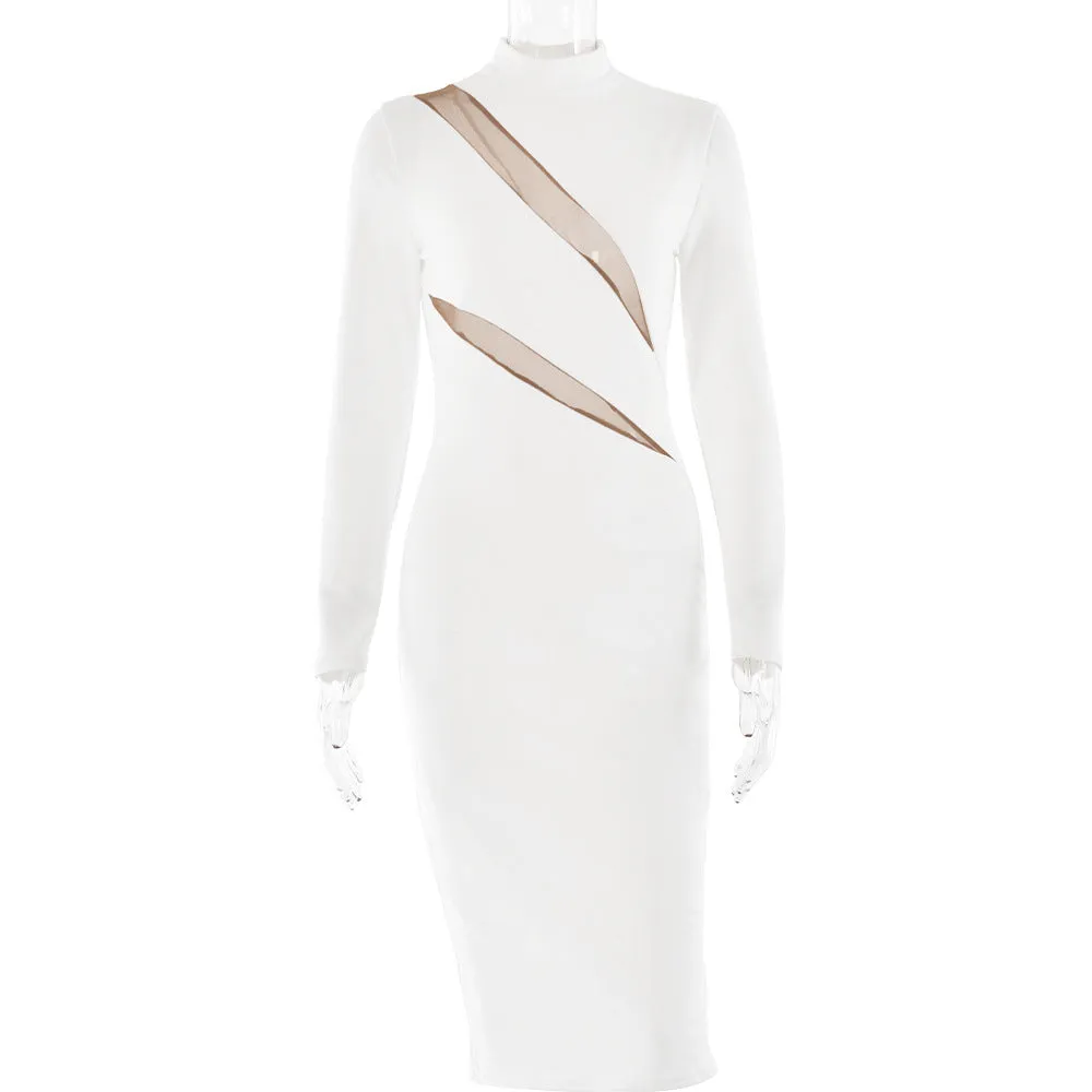 Long Sleeve Stitching Dress