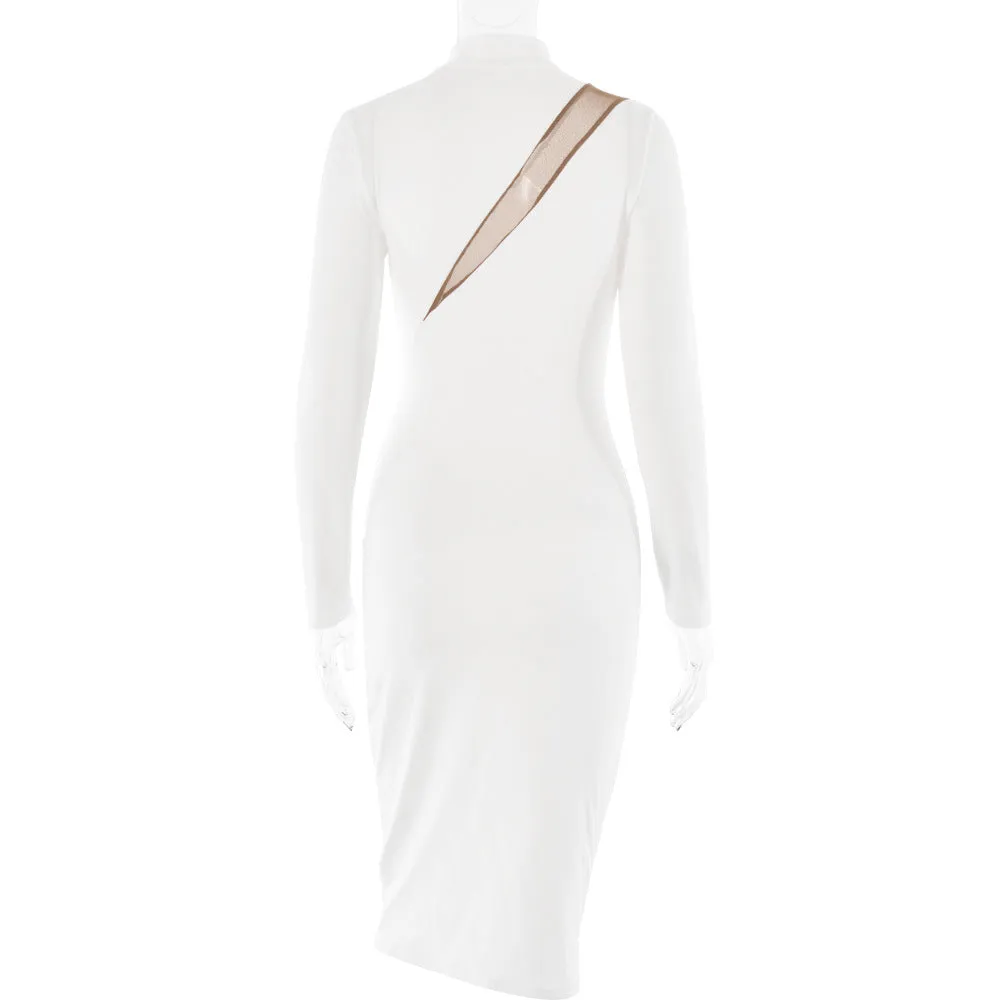 Long Sleeve Stitching Dress
