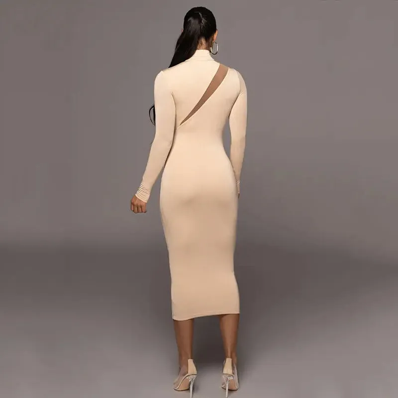 Long Sleeve Stitching Dress